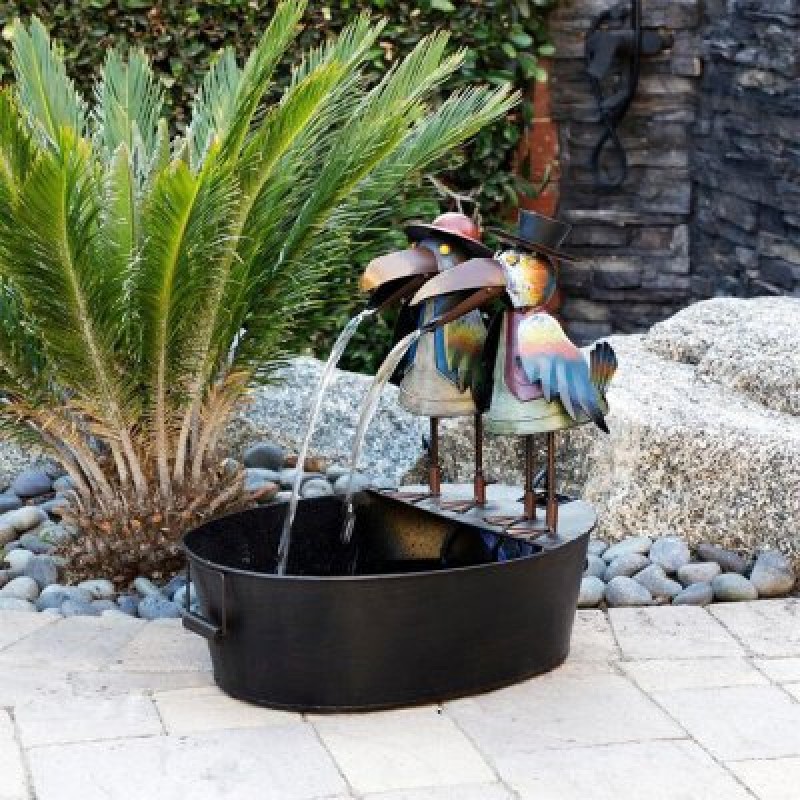 New Fountain Garden Art Decoration Flowing Water Private Molds Resin Iron Crafts